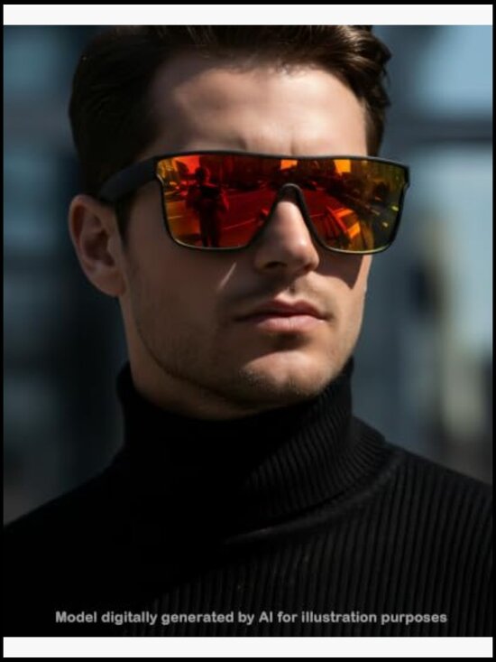 Oversized Square Polarized Sunglasses UV400 Shield Shades main image 6